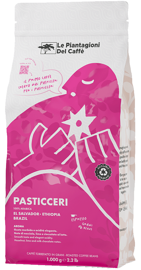 Pasticceri - Pacco di caffè Specialty in grani, miscela, 100% Arabica per Espresso da El Salvador, Etiopia e Brasile in formato da 1000g